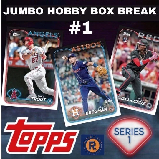 BOSTON RED SOX 2024 Topps Series 1 Baseball JUMBO HOBBY BOITE LIVE