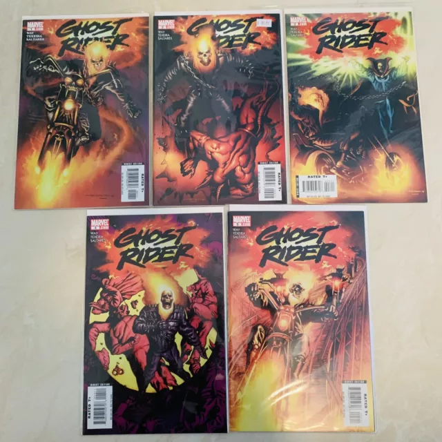 Marvel Comics GHOST RIDER Vol. 6 2006 1 -5 Lot Run Set Texeira Way 1 2 3 4 5