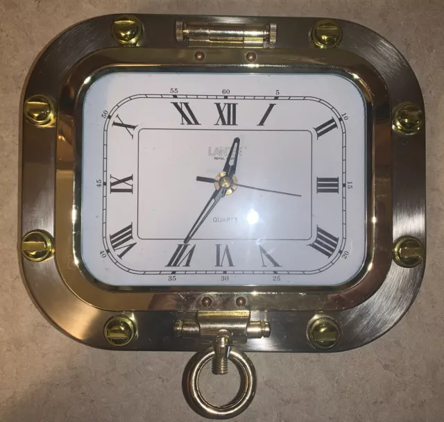 LANDEX ROYAL CRAFT QUARTZ CLOCK RECTANGULAR 9 1/4” x 8” x 2 1/4” Wall Hanging