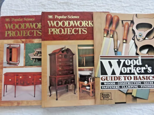 Popular Science Woodworking Projects 1st Annual 1985 & 1986 Yearbooks Lot of 3