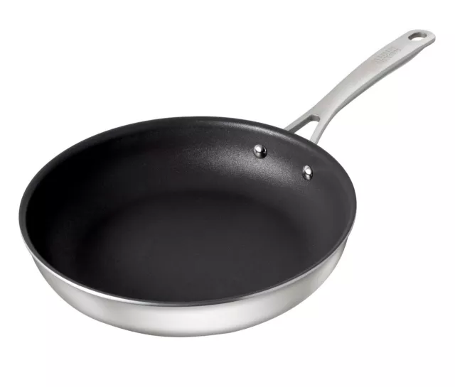 Peak Multi-Ply Frying Pan 28cm Frying Cooker Fryer Pan Black Silver Kuhn Rikon