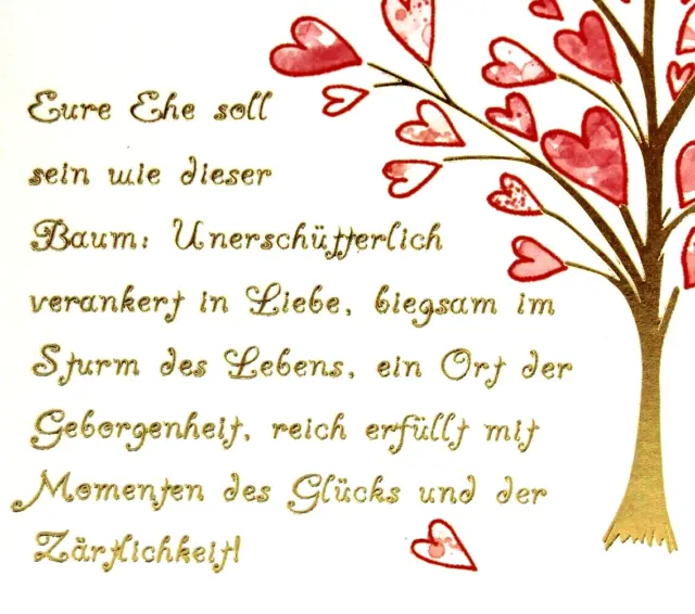 Hochzeitskarte mit Spruch zur Ehe Karte Hochzeit Glückwunschkarte Grußkarte 2