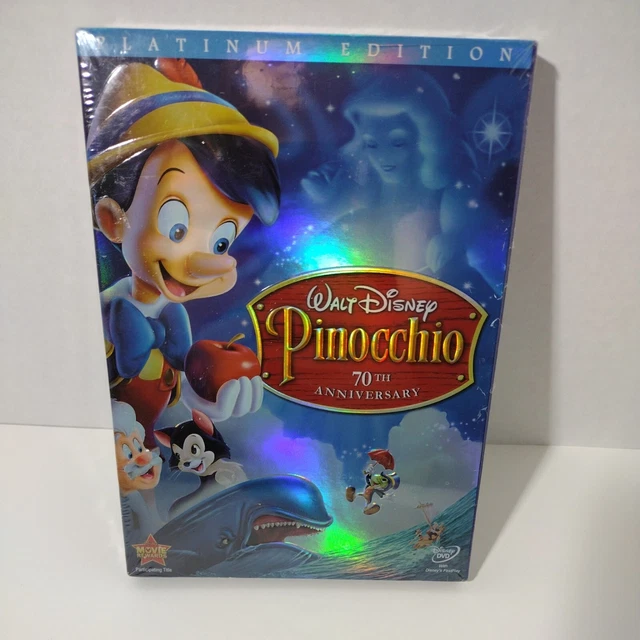 Pinocchio (DVD, 2009, 2-Disc Set, 70th Anniversary Platinum Edition W/ Slipcover
