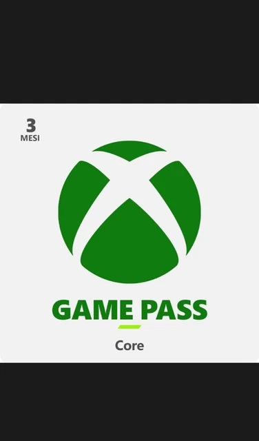 Xbox Game Pass Core 3 mesi Key GLOBAL