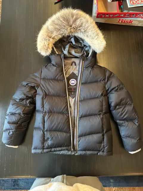 Canada Goose Youth Fur Jacket Size Small 7-8 Black