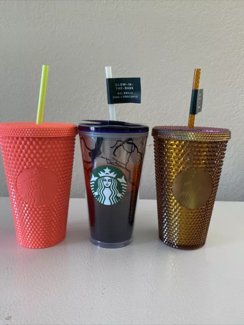 8x NEW Starbucks Iced Cold Cup Tumblers 16 and 24 oz w/ Straws and
