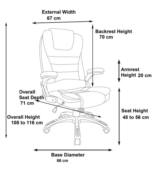 Swivel Reclining Office Furniture Computer Desk Chair in PU Leather 2