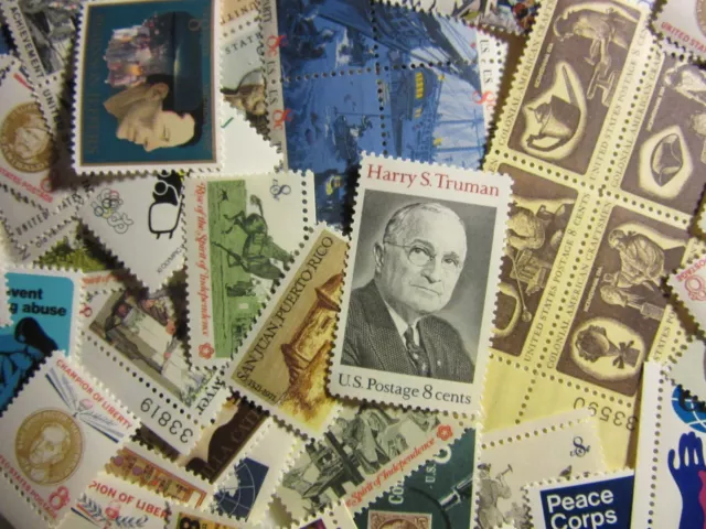 OLDER USA Postage Stamp Lots Mint, all different MNH 8 CENT COMMEMORATIVE UNUSED