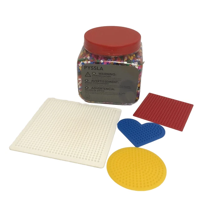 IKEA PYSSLA (PERLER) Beads Multi Color Rainbow Craft Beads With 4