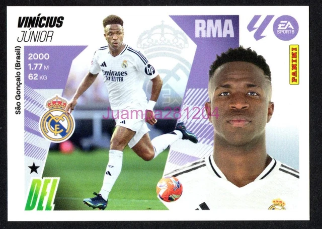 Sticker Vinicius Jr / Mbappé 2025-26 Real Madrid - Panini La Liga - Carte Rookie