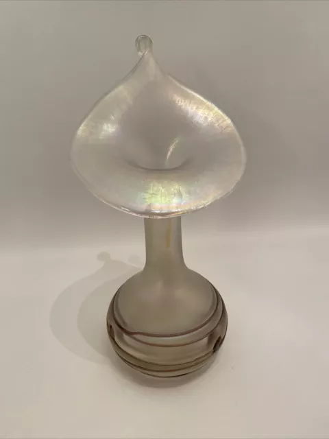 Glas Vase Freiherr von Poschinger in Form eines Rosensprenggefäßes - Calla