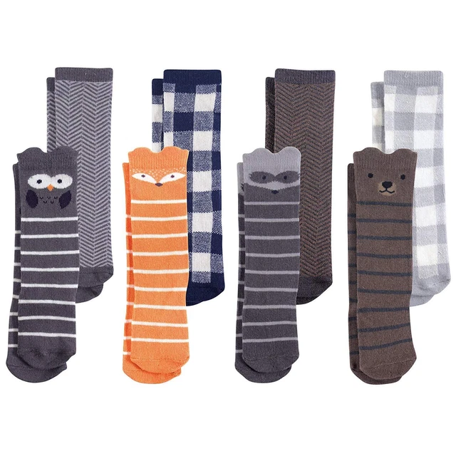 Hudson Baby Baby Knee High Socks, 8 Pack, Forest, Forest Boy, Size 0-6 Months