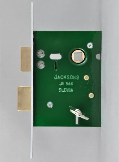 MORTICE DEAD LOCK-JACKSONS JM546-ANTIQUE BRASS-suits lever handles-french doors 2