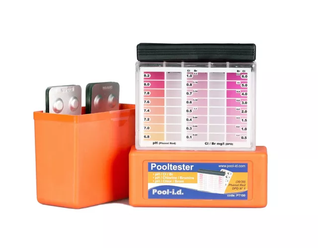 Swimming Pool & Hot Tub Test Kit Tests Chlorine & pH