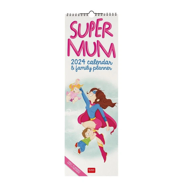 CALENDARIO 2024 SUPER MUM Legami da parete verticale cm 16x49 12.84