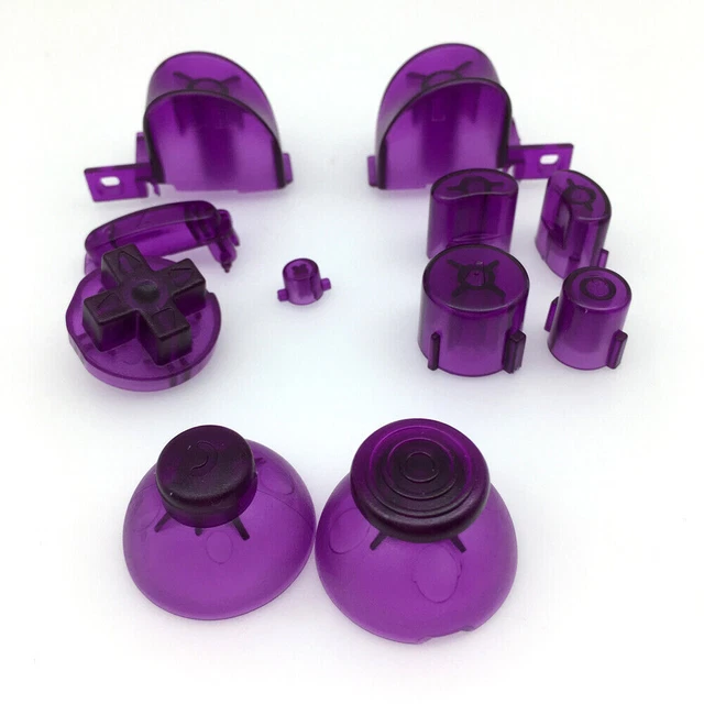 FULL CLEAR PURPLE ABXYZ/L R Buttons+ThumbSticks D-pad for Nintendo ...