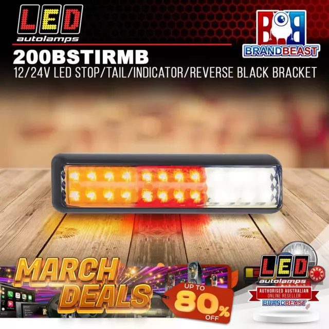 LED Autolamps 200BSTIRMB 12/24V LED Stop/Tail/Indicator/Reverse Black Bracket