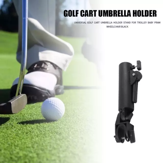 Golf Cart Umbrella Holder Double Lock Connector Stand for Trolley Universal