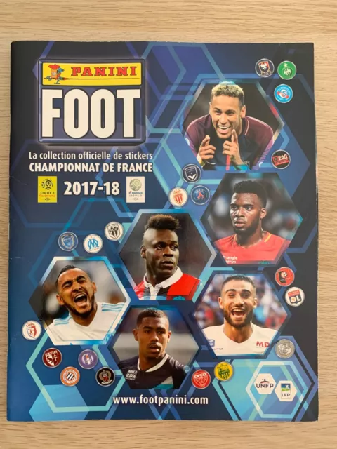 Album Panini foot 2017 2018 Championnat de France Complet à 98%