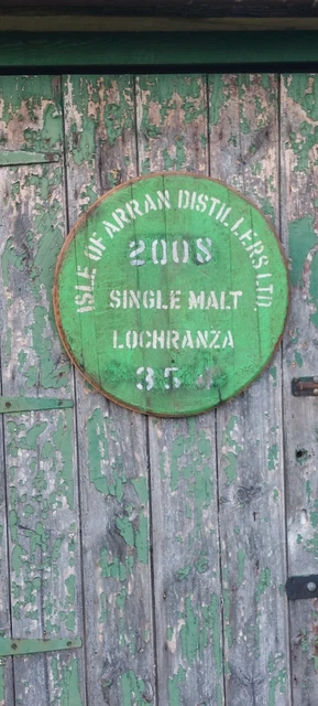 Green 2008 Lochranza Isle of Arran Barrel lid 25"  w/ Braced ready to hang