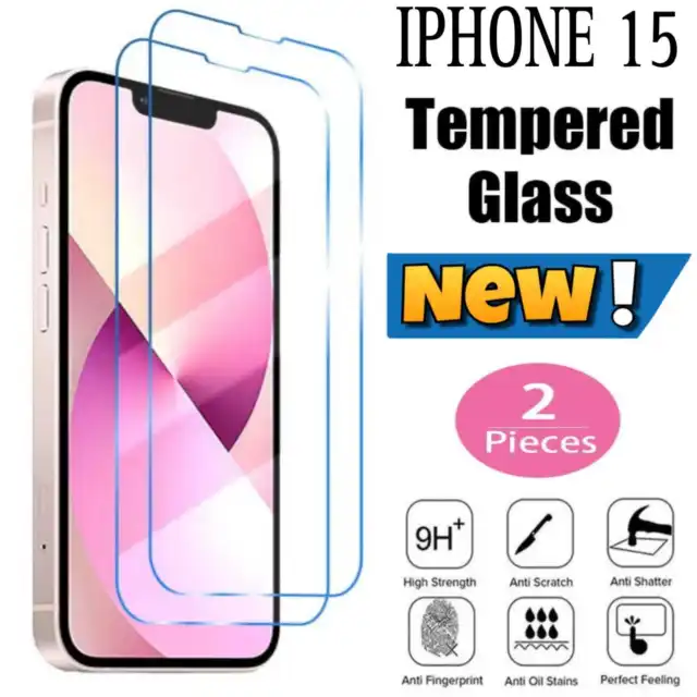 2X Gorilla Tempered Glass Screen Protector For Apple iPhone 15 15 PRO 15 PRO Max