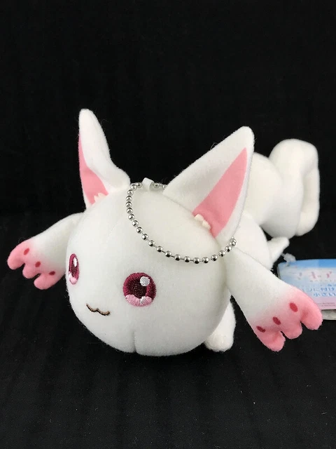 Magia Record Plush Doll Mascot Key Chain Small Kyubey Nesoberi Lying Down