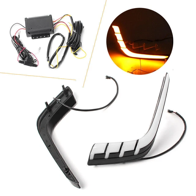 Luci di marcia diurna LED DRL con segnali di svolta lampada per Suzuki Swift 2014-2016 15