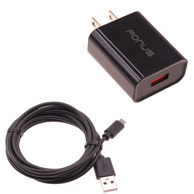 18W FAST HOME CHARGER 6FT LONG MICRO USB CABLE MICRO USB CORD for CELL PHONES
