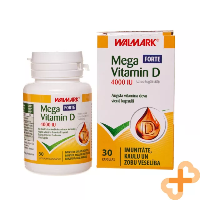 WALMARK MEGA Vitamin D 4000IU 30 Capsules Immune System Bones Teeth Support