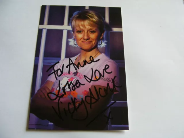 VICTORIA ALCOCK Julie Saunders Signed BAD GIRLS Cast Card Photo Autograph TV