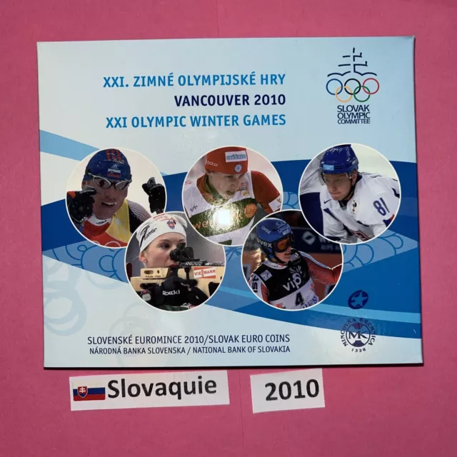 Coffret BU de 8 pièces Slovaquie 2010 de 1 cnt à 2 euros Neuve 🇸🇰 3