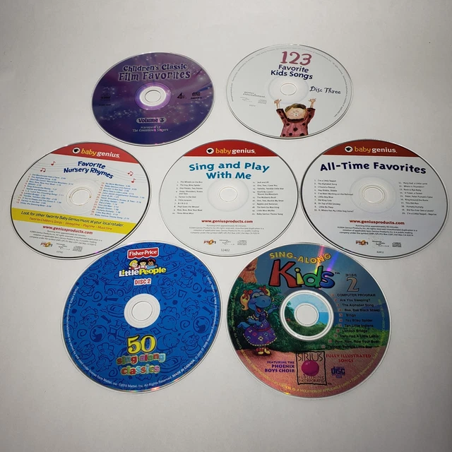 LOT OF 7 CDs Children Kids Music SingAlong 160+ Songs Fisher Price