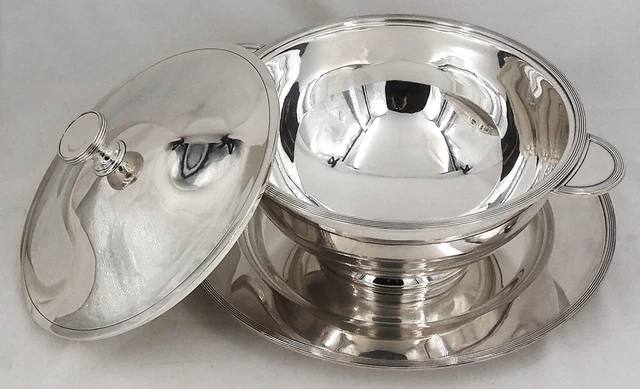 Soupière En Métal Argenté Christofle – Service Vaisselle Vintage, élégance Française