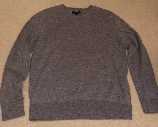 mens Express gray medium long sleeve sweater