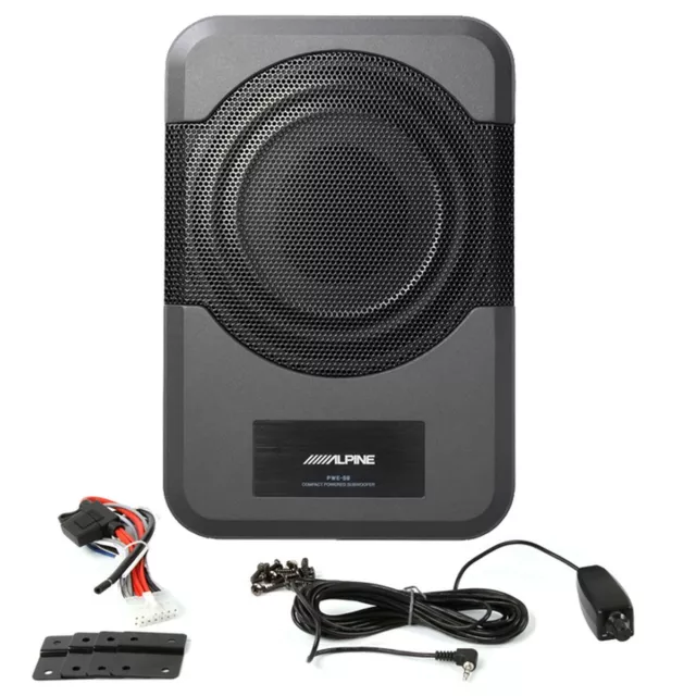 Alpine  PWE-S8  Aktivwoofer 200mm Bass Subwoofer KFZ Auto PKW 20cm BOX UnterSitz