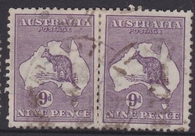 used 3R49 “break in Tasmania" Kangaroo 1 shilling 3rd wmk die IIB 