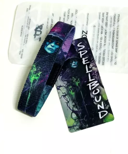 ZOX **SPELLBOUND** Silver Single Large Wristband w/Card NIP WITCH