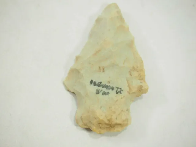 Archaic-Paleo flint stemmed spear point artifact Arenosa Texas NAA-346