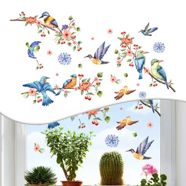 Autocollant mural en PVC avec motifs floraux créatifs pour la décoration inté