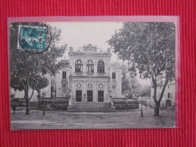 Cpa Written Orange Le Theatre Stamp