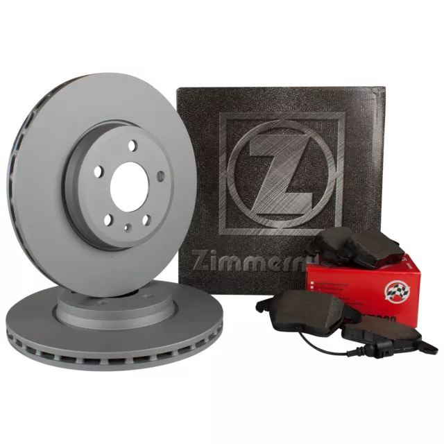 ZIMMERMANN BREMSEN KIT BREMSSCHEIBEN + BELÄGE Ø 314 mm VORNE AUDI A4 ALLROAD A5