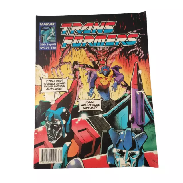 Transformers UK #324 Marvel UK 28th September 1991 Comic G1 MTMTE British Weekly