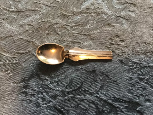 Antique Georg Jensen sterling Elsinore salt spoon 2 1/8"