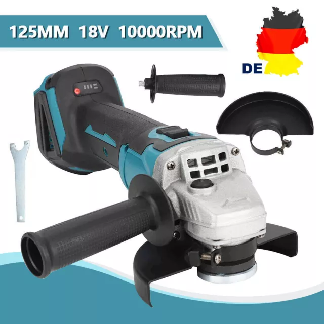 125mm Winkelschleifer Akku Trennschleifer Schleifmaschine Flex Für Makita 18V