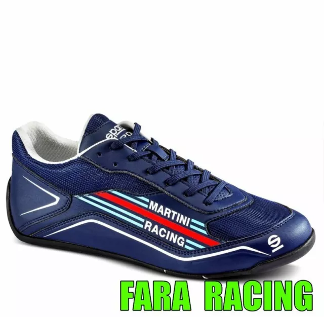 SPARCO 001288MR45BM SCARPE SNEAKERS S-POLE "MARTINI RACING" - Taglia 45 - Blu