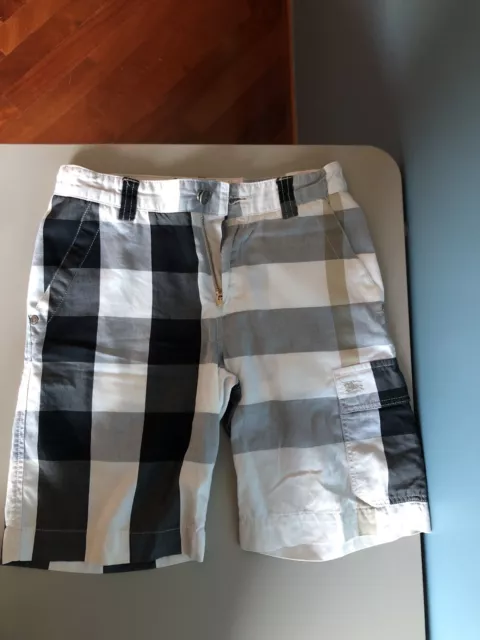 BURBERRY PANTALONI CORTI BERMUDA PANTALONCINI TAGLIA 8 ANNI YEARS 128 Cm