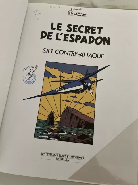 Blake Et Mortimer T.3 ; Le Secret De L'espadon T.3 - Edgar P. Jacobs 3