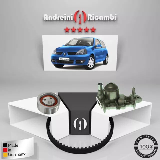 KIT DISTRIBUZIONE + POMPA ACQUA xRENAULT CLIO II 1.2 LPG 43KW 58CV 2002 -> 2