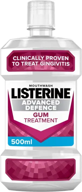 Enjuague bucal para tratamiento de encías Listerine Advanced Defence, 500 ml