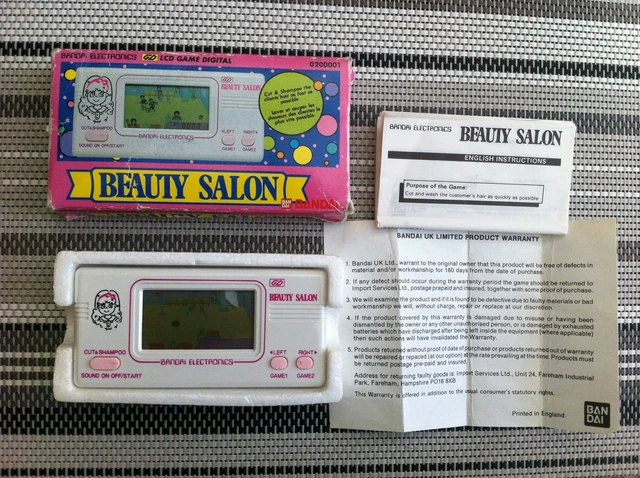 Jeu Vintage LCD Beauty Salon Par Bandai – Boîte Et Notice Incluses – 1981, électronique Retro
